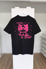 BUILD YOUR OWN T-SHIRT (NORMAL) |  EVERYBODY BORN TO BE A STAR | BLACK