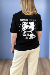 BUILD YOUR OWN T-SHIRT (NORMAL) |  EVERYBODY BORN TO BE A STAR | BLACK