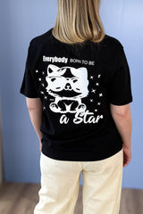 BUILD YOUR OWN T-SHIRT (NORMAL) |  EVERYBODY BORN TO BE A STAR | BLACK