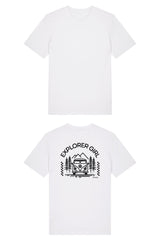T-Shirt aus 100 % Bio-Baumwolle mit normaler Passform, erhältlich in verschiedenen Farben wie Blue Soul, Cotton Pink, Lavender, Aloe, Weiss und Schwarz. Individuell bedruckbar mit Wunschmotiv. Weiches, angenehm leichtes Material für hohen Tragekomfort. Ideal für einen zeitgemässen, entspannten Look. Mit Aufdruck auf dem Rücken "EXPLORER GIRL", einem VW-Bus, Tannen und Bergen – modernes Design für Outdoor-Liebhaberinnen.