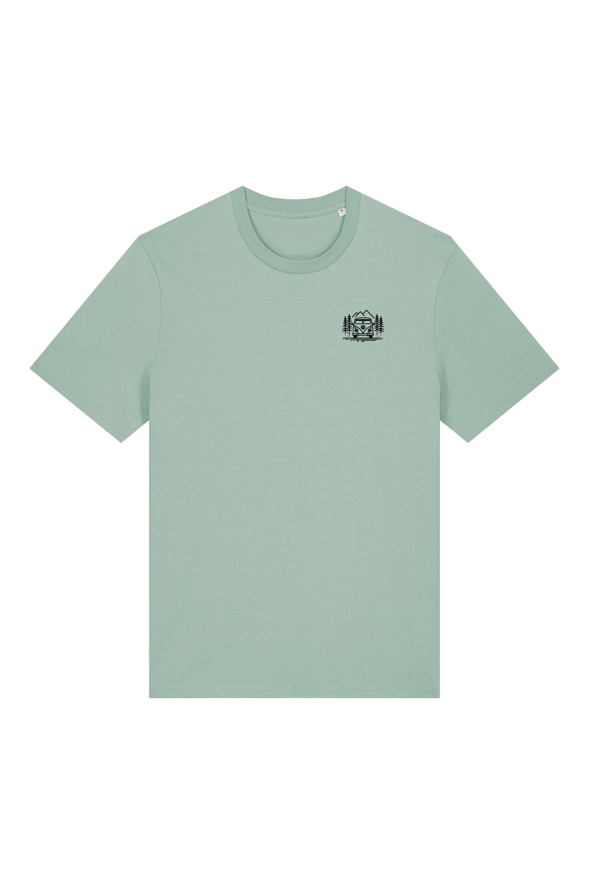 T-Shirt aus 100 % Bio-Baumwolle mit normaler Passform, erhältlich in verschiedenen Farben wie Blue Soul, Cotton Pink, Lavender, Aloe, Weiss und Schwarz. Individuell bedruckbar mit Wunschmotiv. Weiches, angenehm leichtes Material für hohen Tragekomfort. Ideal für einen zeitgemässen, entspannten Look. Mit Aufdruck auf dem Rücken "EXPLORER GIRL", einem VW-Bus, Tannen und Bergen und einem kleinen Aufdruck auf der linken Brust – modernes Design für Outdoor-Liebhaberinnen.