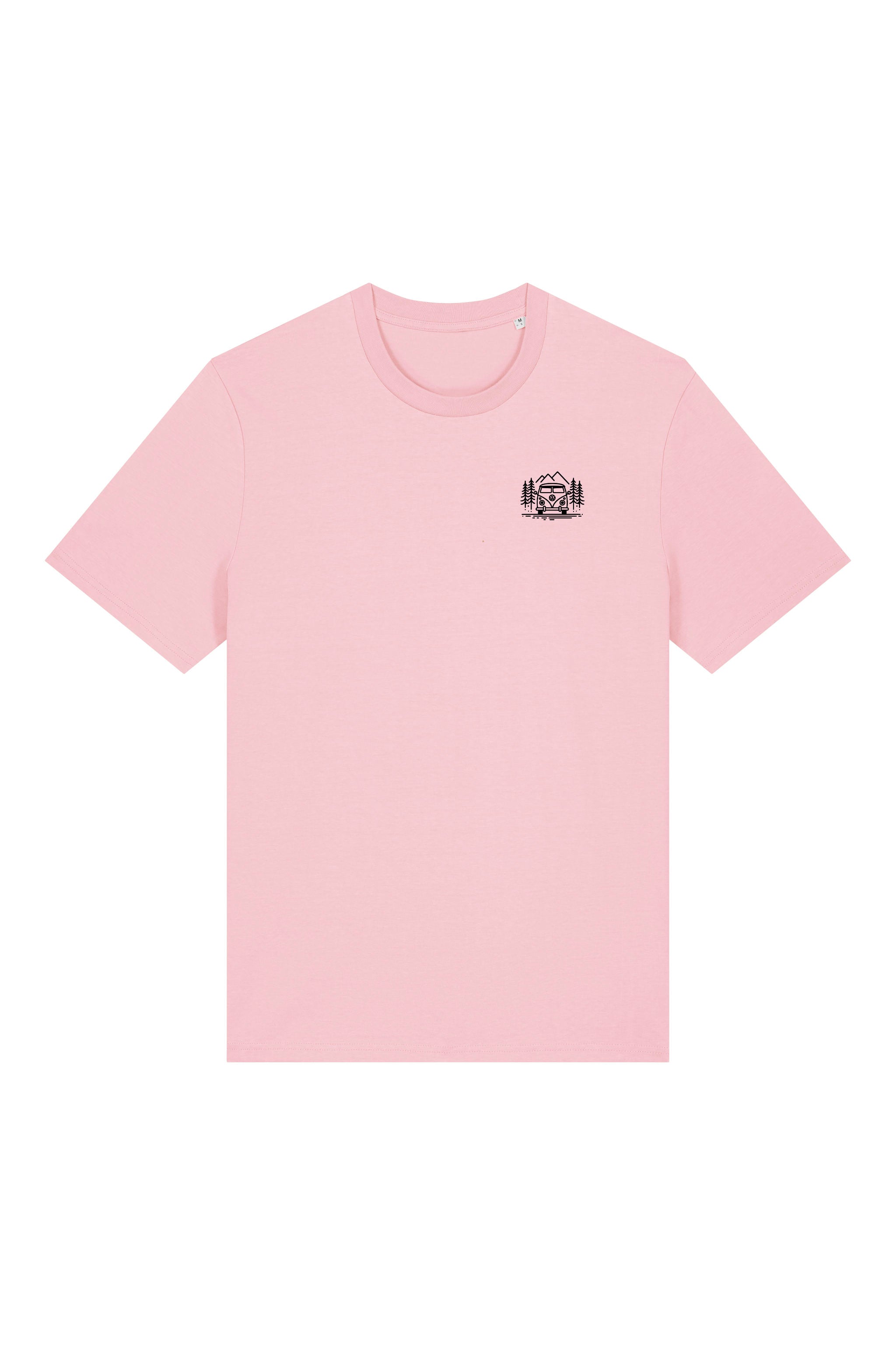 T-Shirt aus 100 % Bio-Baumwolle mit normaler Passform, erhältlich in verschiedenen Farben wie Blue Soul, Cotton Pink, Lavender, Aloe, Weiss und Schwarz. Individuell bedruckbar mit Wunschmotiv. Weiches, angenehm leichtes Material für hohen Tragekomfort. Ideal für einen zeitgemässen, entspannten Look. Mit Aufdruck auf dem Rücken "EXPLORER GIRL", einem VW-Bus, Tannen und Bergen und einem kleinen Aufdruck auf der linken Brust – modernes Design für Outdoor-Liebhaberinnen.