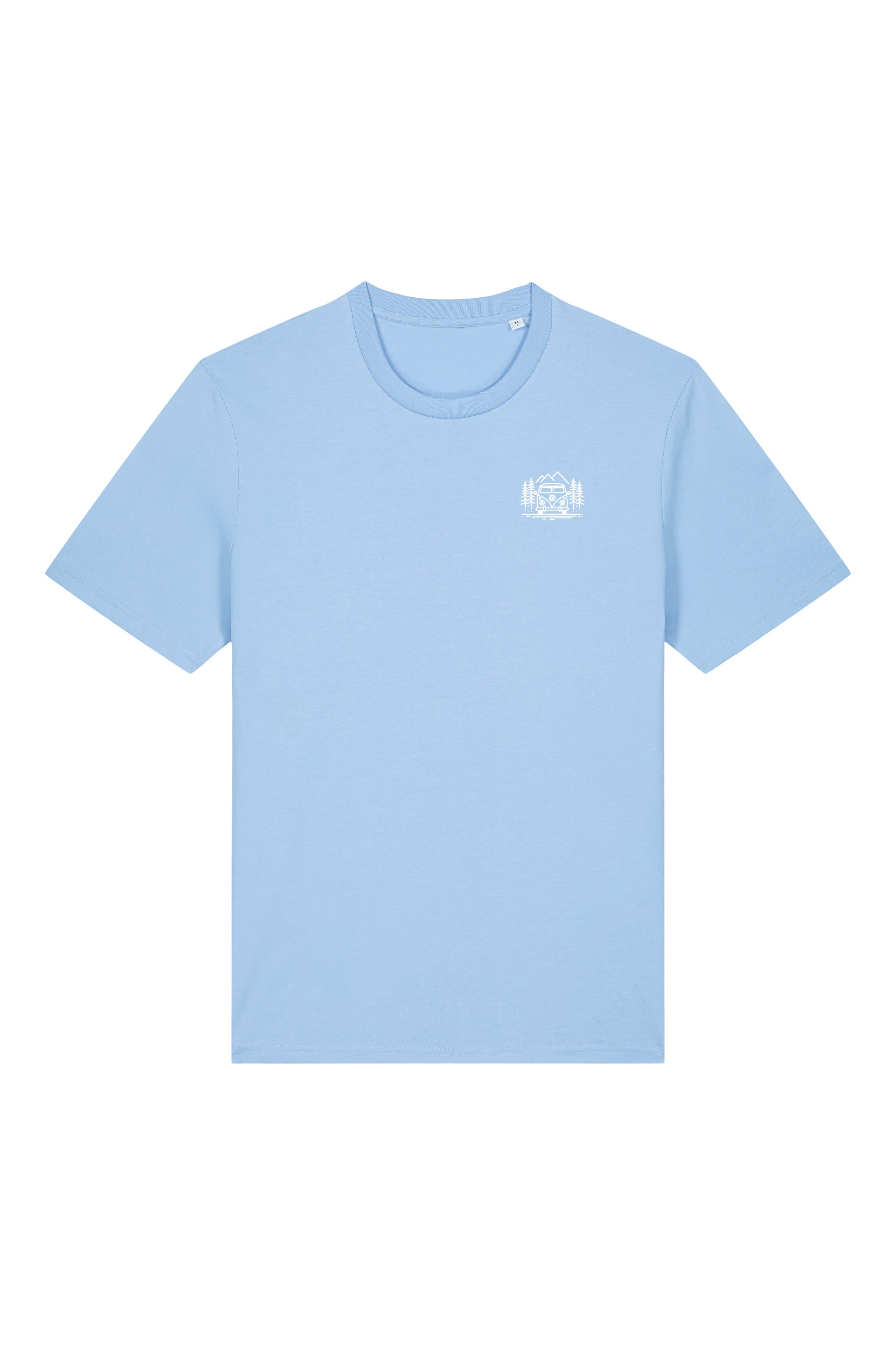 T-Shirt aus 100 % Bio-Baumwolle mit normaler Passform, erhältlich in verschiedenen Farben wie Blue Soul, Cotton Pink, Lavender, Aloe, Weiss und Schwarz. Individuell bedruckbar mit Wunschmotiv. Weiches, angenehm leichtes Material für hohen Tragekomfort. Ideal für einen zeitgemässen, entspannten Look. Mit Aufdruck auf dem Rücken "EXPLORER GIRL", einem VW-Bus, Tannen und Bergen und einem kleinen Aufdruck auf der linken Brust – modernes Design für Outdoor-Liebhaberinnen.