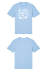 T-Shirt aus 100 % Bio-Baumwolle mit normaler Passform, erhältlich in verschiedenen Farben wie Blue Soul, Cotton Pink, Lavender, Aloe, Weiss und Schwarz. Individuell bedruckbar mit Wunschmotiv. Weiches, angenehm leichtes Material für hohen Tragekomfort. Ideal für einen zeitgemässen, entspannten Look. Vorderseite: T-Shirt mit einfarbigem Blumenprint auf der Vorderseite. 