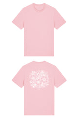 T-Shirt aus 100 % Bio-Baumwolle mit normaler Passform, erhältlich in verschiedenen Farben wie Blue Soul, Cotton Pink, Lavender, Aloe, Weiss und Schwarz. Individuell bedruckbar mit Wunschmotiv. Weiches, angenehm leichtes Material für hohen Tragekomfort. Ideal für einen zeitgemässen, entspannten Look. Rückseite: T-Shirt mit grossem, einfarbigem Blumenprint auf der Rückseite. 