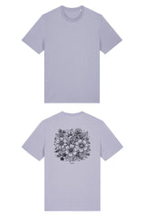 T-Shirt aus 100 % Bio-Baumwolle mit normaler Passform, erhältlich in verschiedenen Farben wie Blue Soul, Cotton Pink, Lavender, Aloe, Weiss und Schwarz. Individuell bedruckbar mit Wunschmotiv. Weiches, angenehm leichtes Material für hohen Tragekomfort. Ideal für einen zeitgemässen, entspannten Look. Rückseite: T-Shirt mit grossem, einfarbigem Blumenprint auf der Rückseite. 