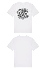 T-Shirt aus 100 % Bio-Baumwolle mit normaler Passform, erhältlich in verschiedenen Farben wie Blue Soul, Cotton Pink, Lavender, Aloe, Weiss und Schwarz. Individuell bedruckbar mit Wunschmotiv. Weiches, angenehm leichtes Material für hohen Tragekomfort. Ideal für einen zeitgemässen, entspannten Look. Vorderseite: T-Shirt mit einfarbigem Blumenprint auf der Vorderseite. 
