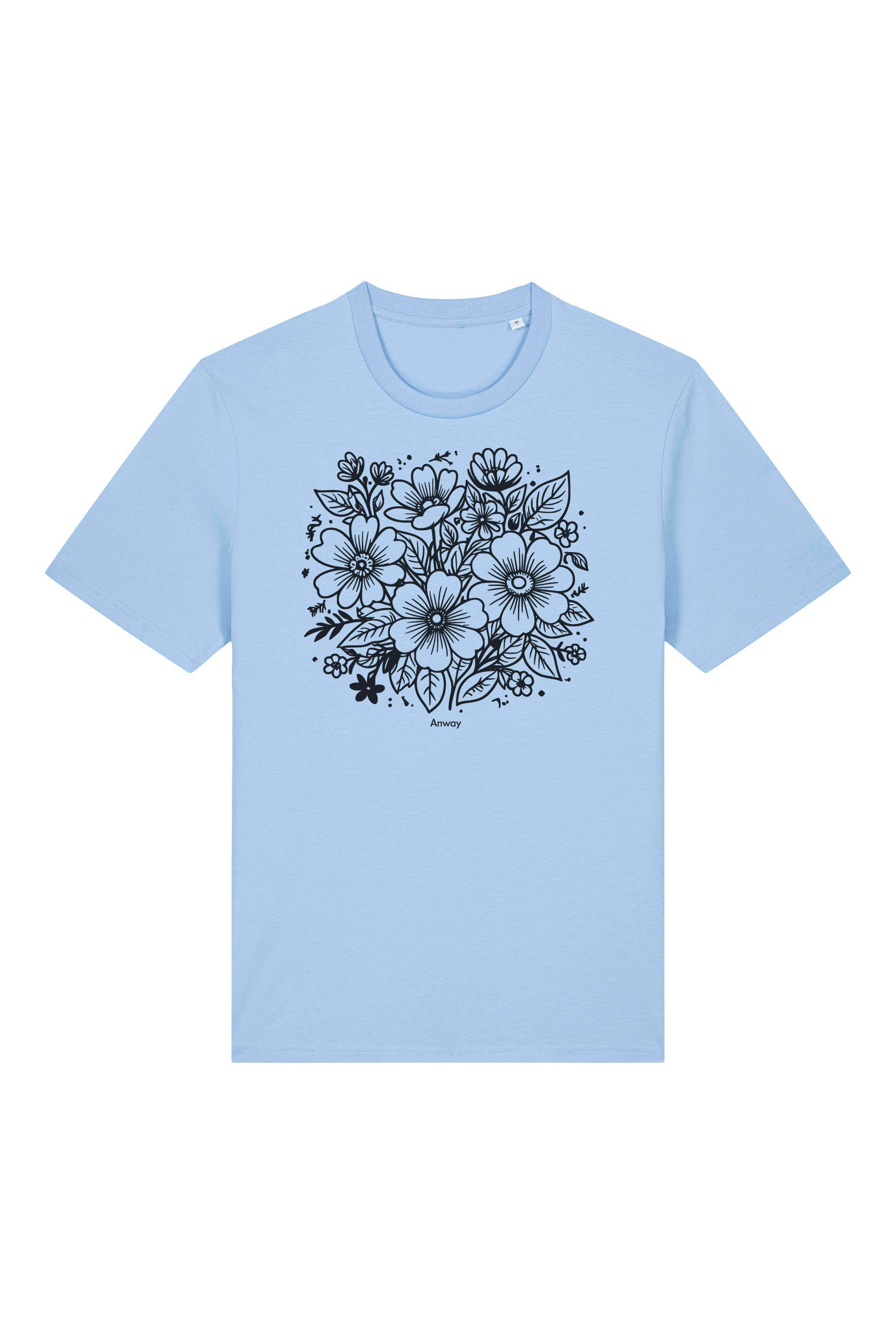 T-Shirt aus 100 % Bio-Baumwolle mit normaler Passform, erhältlich in verschiedenen Farben wie Blue Soul, Cotton Pink, Lavender, Aloe, Weiss und Schwarz. Individuell bedruckbar mit Wunschmotiv. Weiches, angenehm leichtes Material für hohen Tragekomfort. Ideal für einen zeitgemässen, entspannten Look. Vorderseite: T-Shirt mit einfarbigem Blumenprint auf der Vorderseite. 