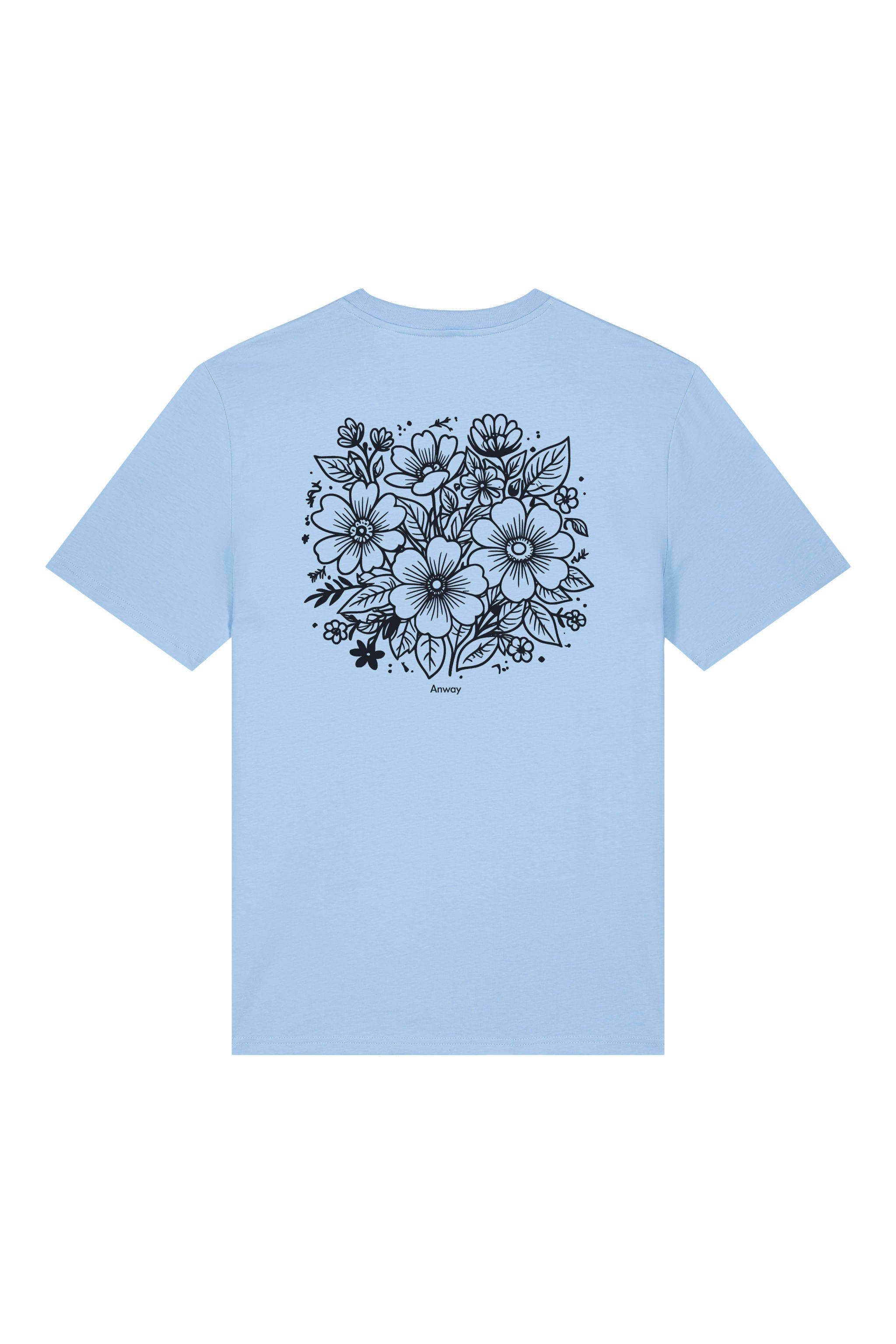 T-Shirt aus 100 % Bio-Baumwolle mit normaler Passform, erhältlich in verschiedenen Farben wie Blue Soul, Cotton Pink, Lavender, Aloe, Weiss und Schwarz. Individuell bedruckbar mit Wunschmotiv. Weiches, angenehm leichtes Material für hohen Tragekomfort. Ideal für einen zeitgemässen, entspannten Look. Rückseite: T-Shirt mit grossem, einfarbigem Blumenprint auf der Rückseite. 