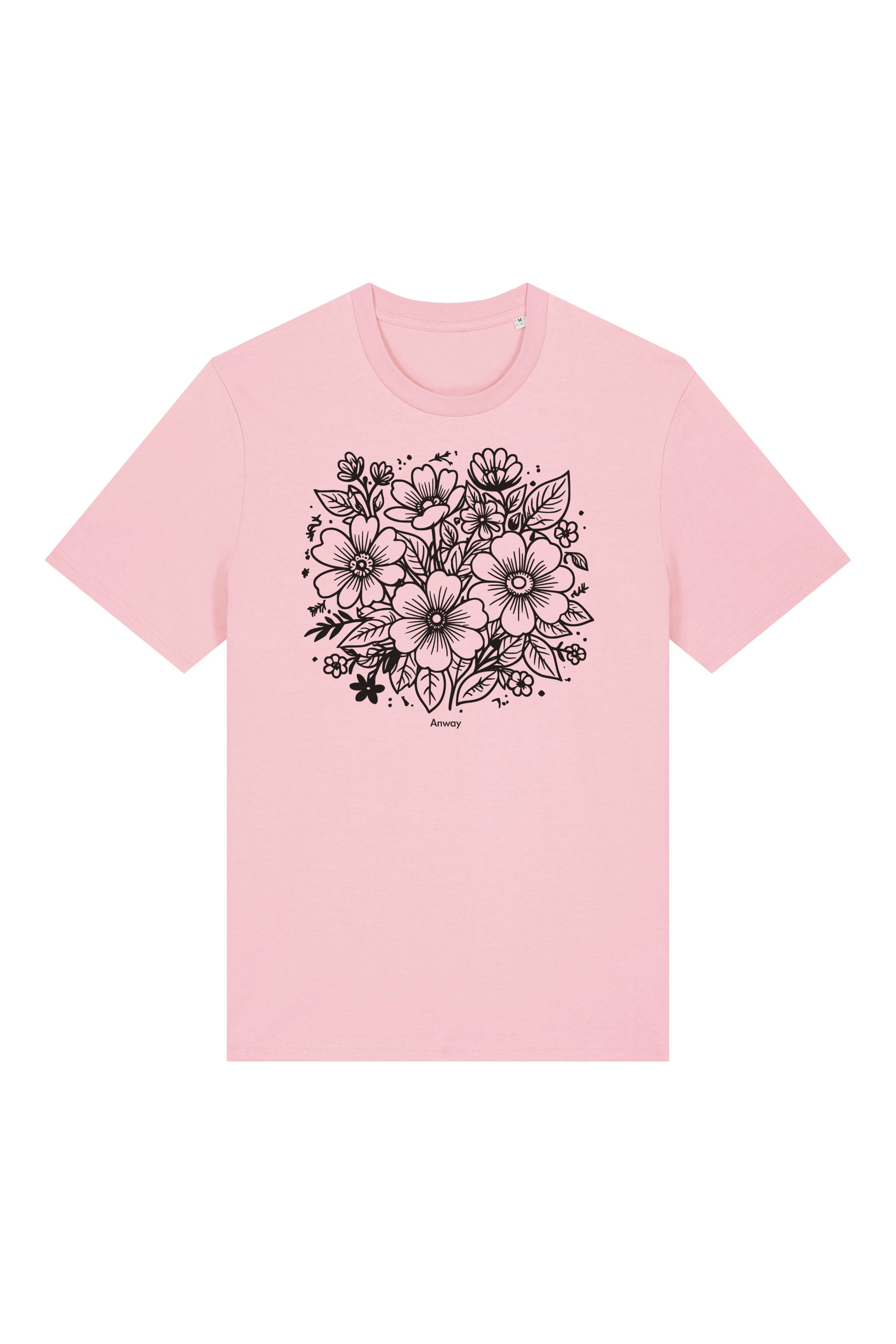 T-Shirt aus 100 % Bio-Baumwolle mit normaler Passform, erhältlich in verschiedenen Farben wie Blue Soul, Cotton Pink, Lavender, Aloe, Weiss und Schwarz. Individuell bedruckbar mit Wunschmotiv. Weiches, angenehm leichtes Material für hohen Tragekomfort. Ideal für einen zeitgemässen, entspannten Look. Vorderseite: T-Shirt mit einfarbigem Blumenprint auf der Vorderseite. 