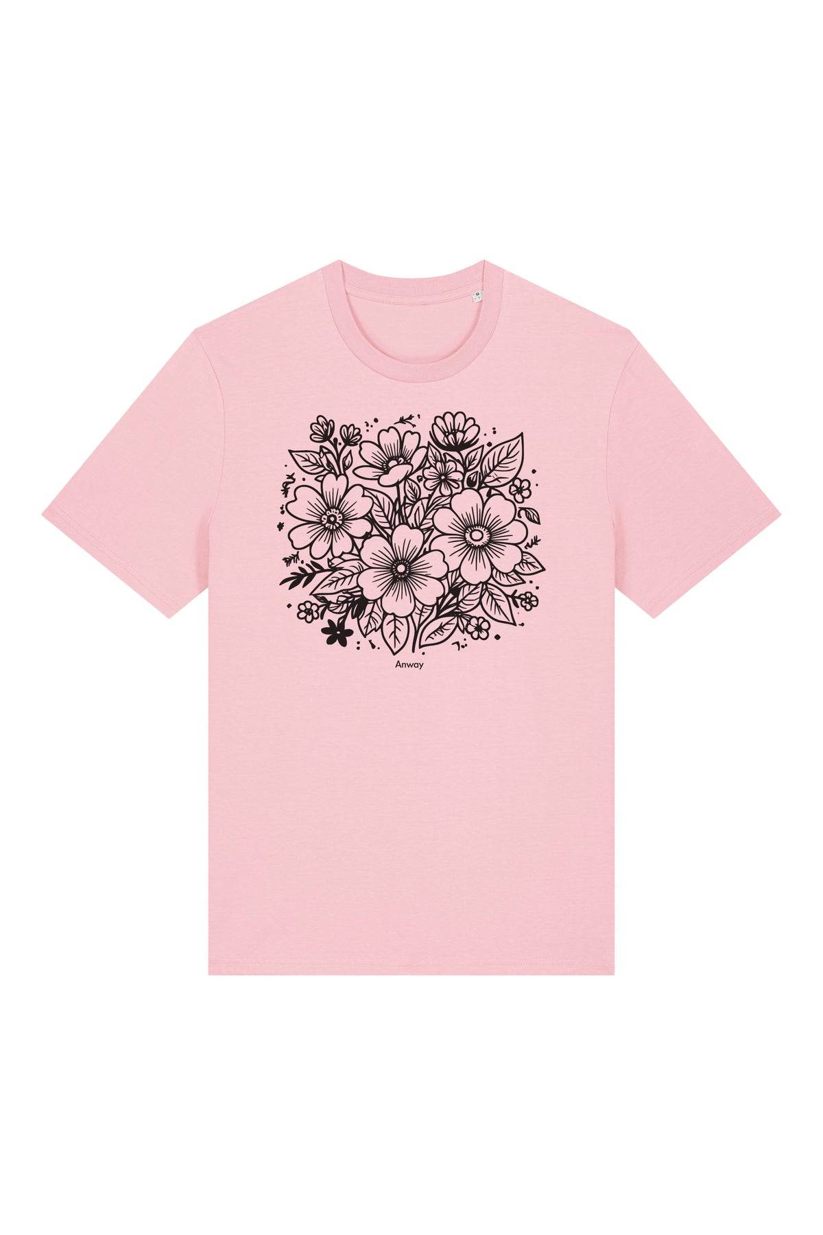 T-Shirt aus 100 % Bio-Baumwolle mit normaler Passform, erhältlich in verschiedenen Farben wie Blue Soul, Cotton Pink, Lavender, Aloe, Weiss und Schwarz. Individuell bedruckbar mit Wunschmotiv. Weiches, angenehm leichtes Material für hohen Tragekomfort. Ideal für einen zeitgemässen, entspannten Look. Vorderseite: T-Shirt mit einfarbigem Blumenprint auf der Vorderseite. 
