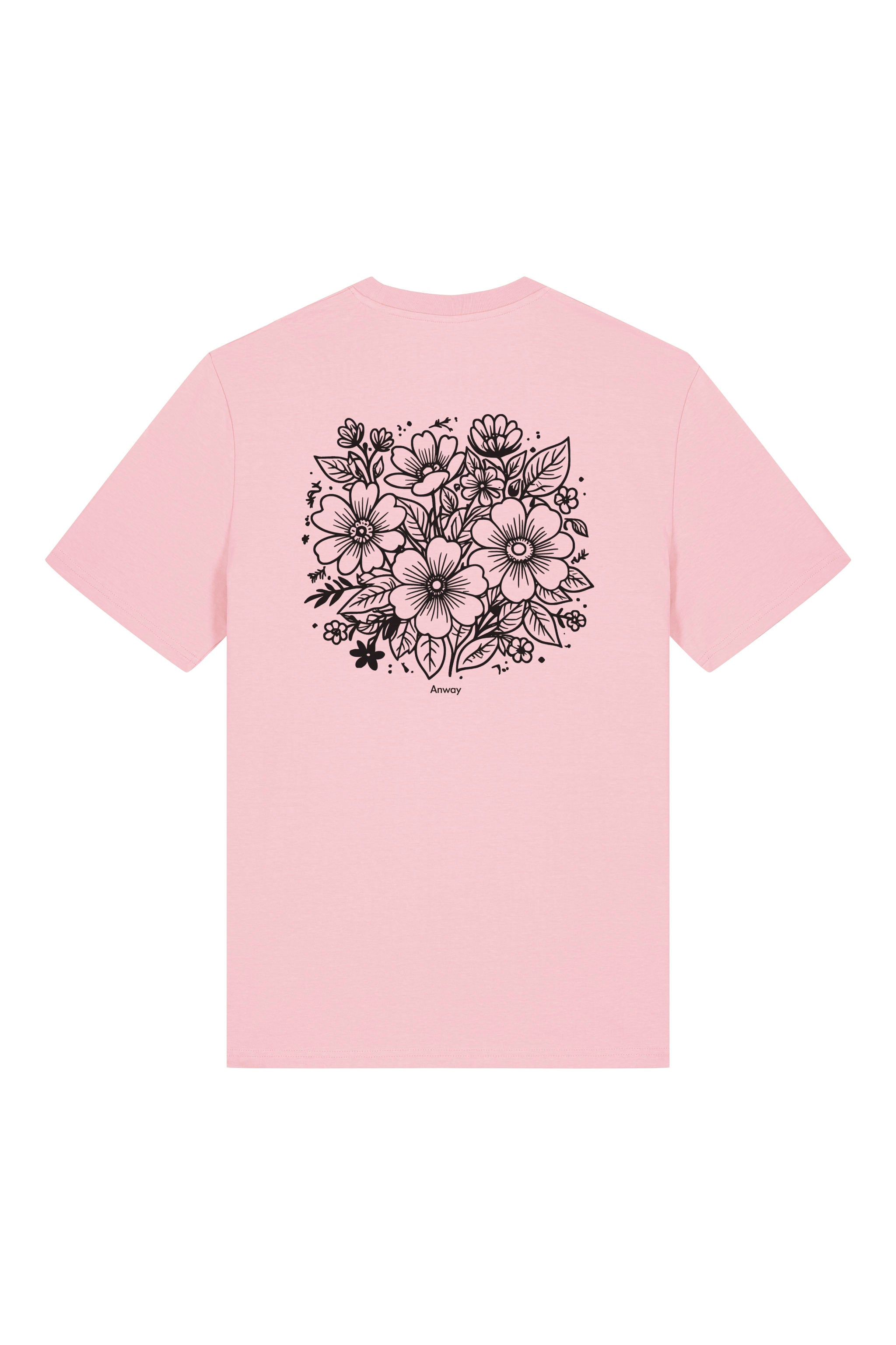 T-Shirt aus 100 % Bio-Baumwolle mit normaler Passform, erhältlich in verschiedenen Farben wie Blue Soul, Cotton Pink, Lavender, Aloe, Weiss und Schwarz. Individuell bedruckbar mit Wunschmotiv. Weiches, angenehm leichtes Material für hohen Tragekomfort. Ideal für einen zeitgemässen, entspannten Look. Rückseite: T-Shirt mit grossem, einfarbigem Blumenprint auf der Rückseite. 