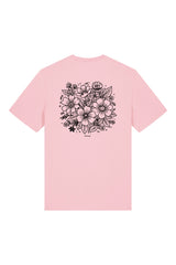 T-Shirt aus 100 % Bio-Baumwolle mit normaler Passform, erhältlich in verschiedenen Farben wie Blue Soul, Cotton Pink, Lavender, Aloe, Weiss und Schwarz. Individuell bedruckbar mit Wunschmotiv. Weiches, angenehm leichtes Material für hohen Tragekomfort. Ideal für einen zeitgemässen, entspannten Look. Rückseite: T-Shirt mit grossem, einfarbigem Blumenprint auf der Rückseite. 