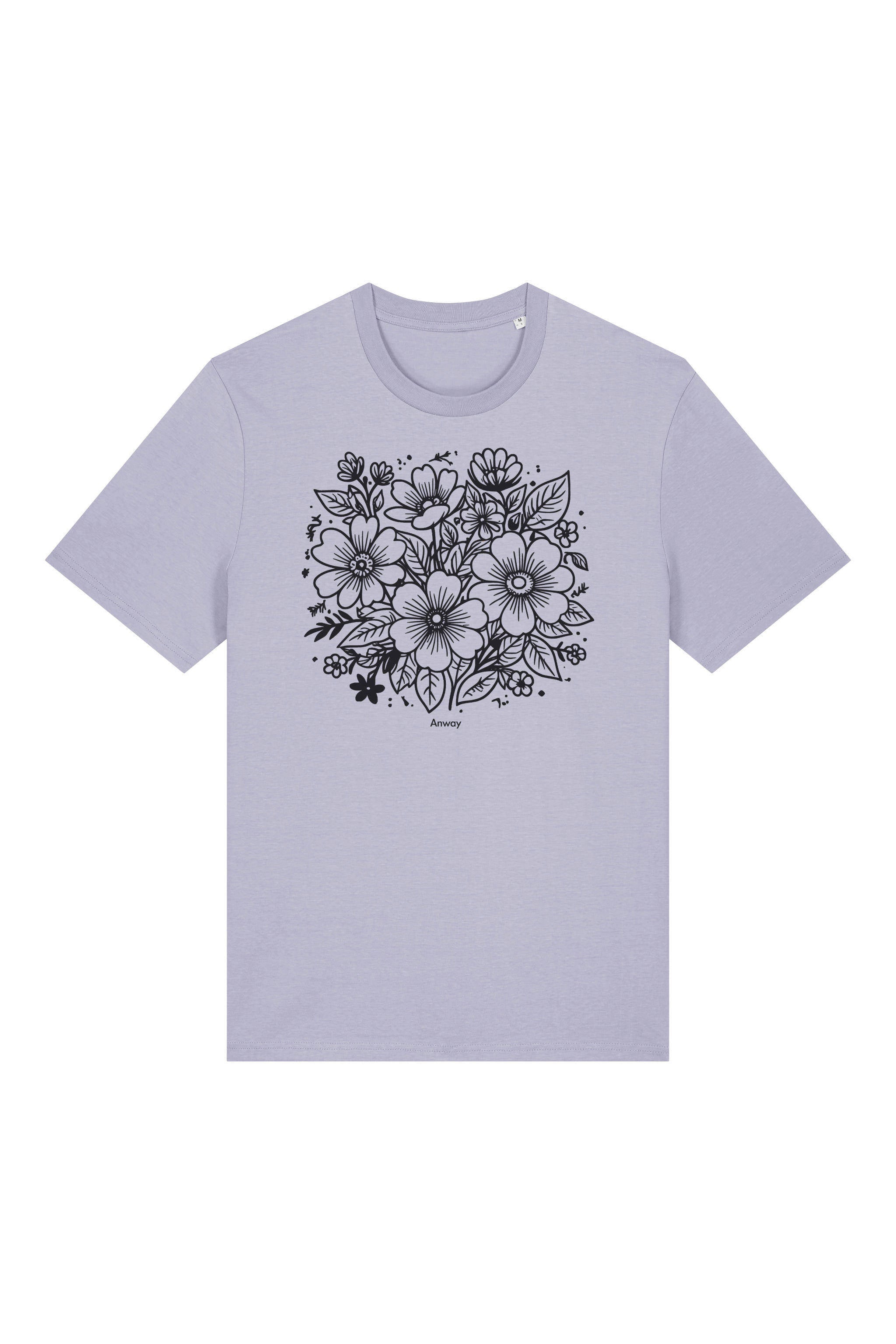 T-Shirt aus 100 % Bio-Baumwolle mit normaler Passform, erhältlich in verschiedenen Farben wie Blue Soul, Cotton Pink, Lavender, Aloe, Weiss und Schwarz. Individuell bedruckbar mit Wunschmotiv. Weiches, angenehm leichtes Material für hohen Tragekomfort. Ideal für einen zeitgemässen, entspannten Look. Vorderseite: T-Shirt mit einfarbigem Blumenprint auf der Vorderseite. 