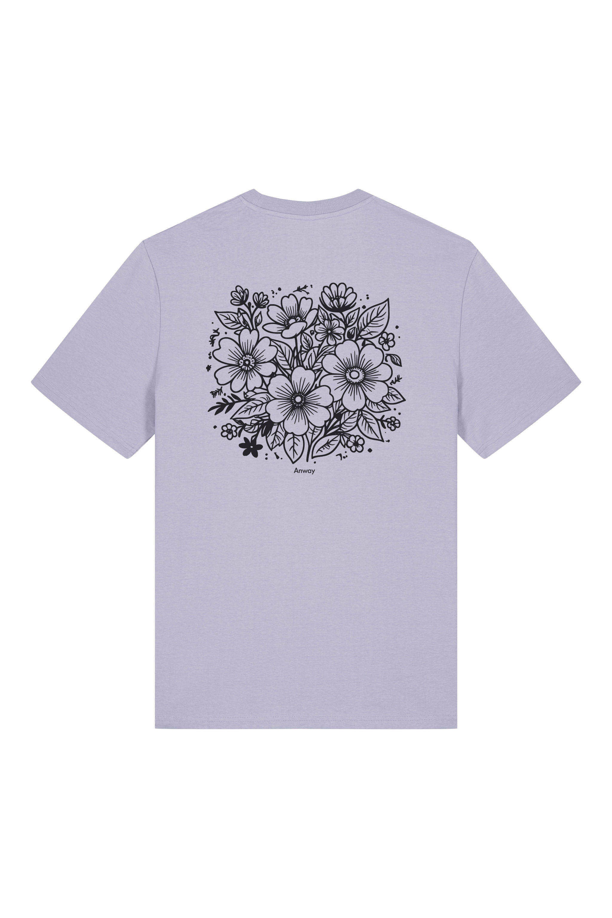 T-Shirt aus 100 % Bio-Baumwolle mit normaler Passform, erhältlich in verschiedenen Farben wie Blue Soul, Cotton Pink, Lavender, Aloe, Weiss und Schwarz. Individuell bedruckbar mit Wunschmotiv. Weiches, angenehm leichtes Material für hohen Tragekomfort. Ideal für einen zeitgemässen, entspannten Look. Rückseite: T-Shirt mit grossem, einfarbigem Blumenprint auf der Rückseite. 