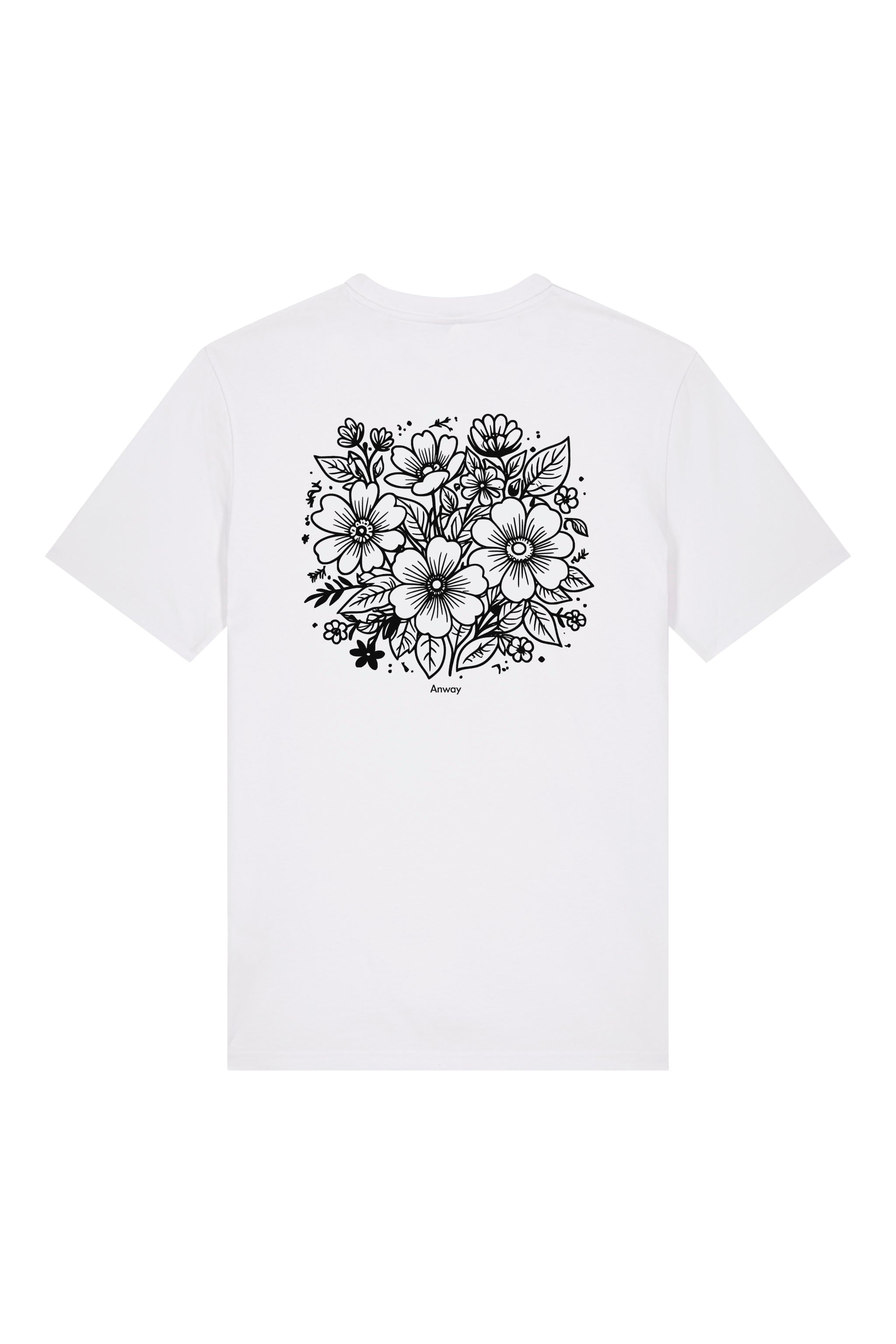 T-Shirt aus 100 % Bio-Baumwolle mit normaler Passform, erhältlich in verschiedenen Farben wie Blue Soul, Cotton Pink, Lavender, Aloe, Weiss und Schwarz. Individuell bedruckbar mit Wunschmotiv. Weiches, angenehm leichtes Material für hohen Tragekomfort. Ideal für einen zeitgemässen, entspannten Look. Rückseite: T-Shirt mit grossem, einfarbigem Blumenprint auf der Rückseite. 