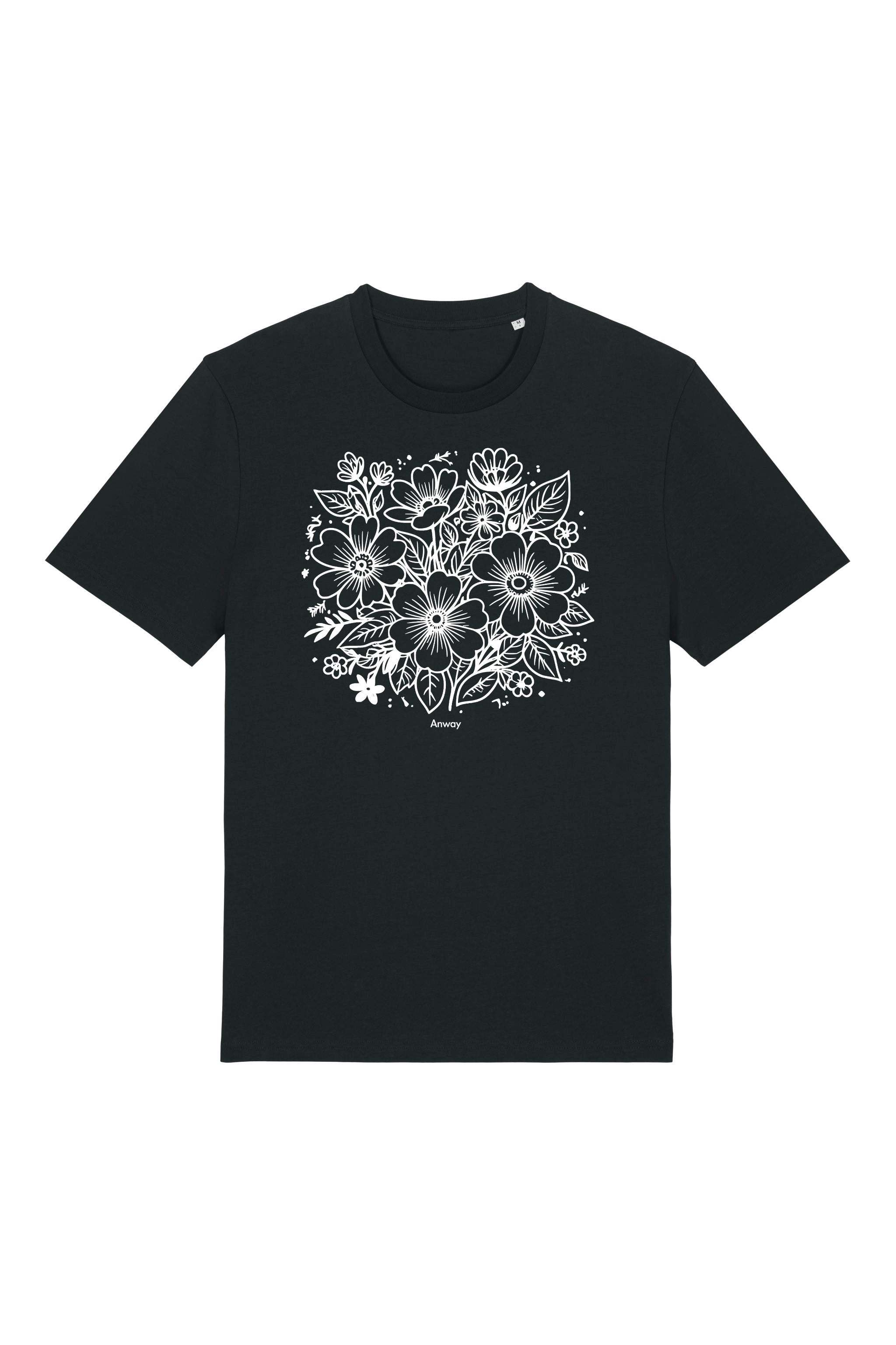 T-Shirt aus 100 % Bio-Baumwolle mit normaler Passform, erhältlich in verschiedenen Farben wie Blue Soul, Cotton Pink, Lavender, Aloe, Weiss und Schwarz. Individuell bedruckbar mit Wunschmotiv. Weiches, angenehm leichtes Material für hohen Tragekomfort. Ideal für einen zeitgemässen, entspannten Look. Vorderseite: T-Shirt mit einfarbigem Blumenprint auf der Vorderseite. 