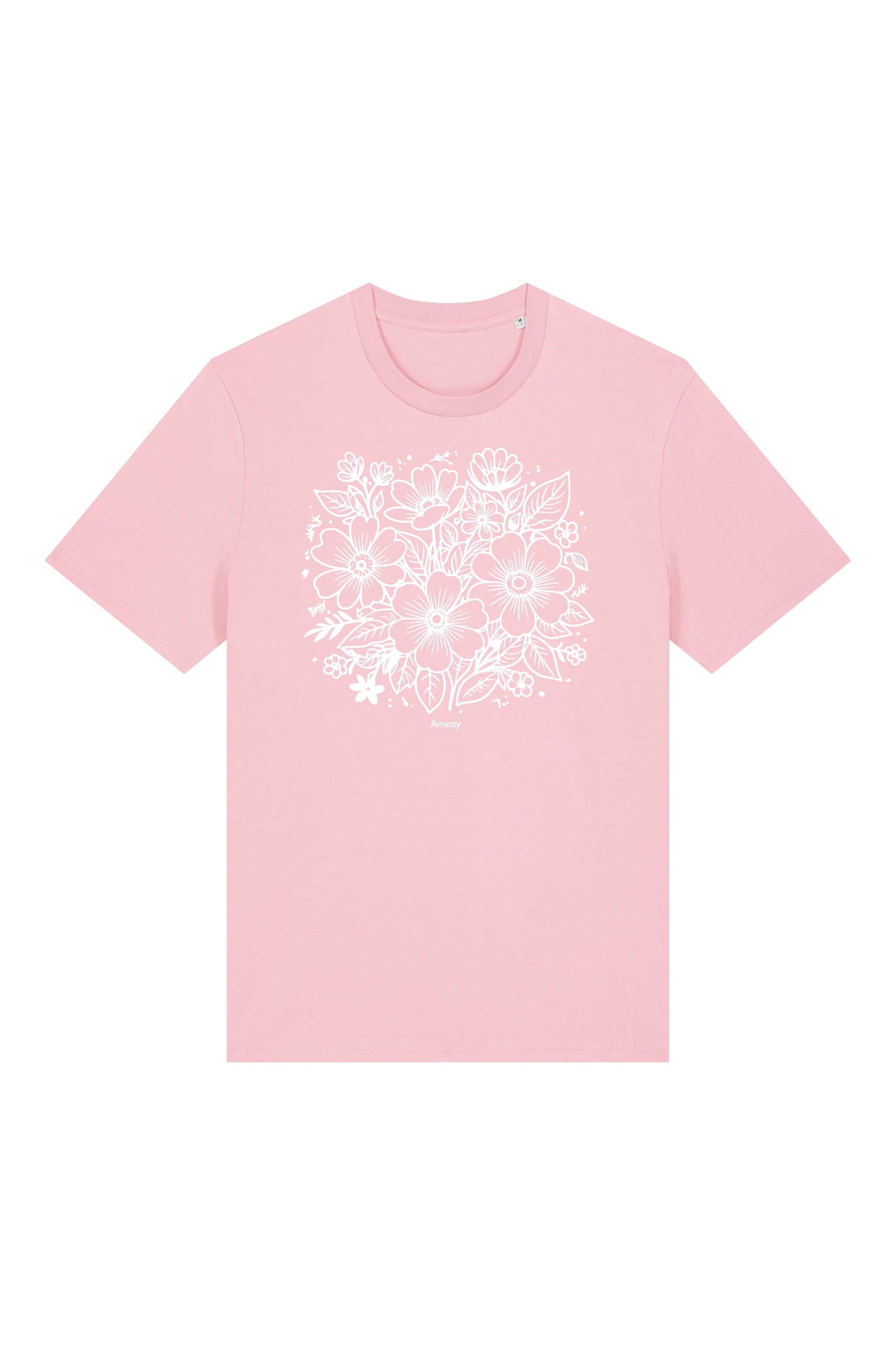 T-Shirt aus 100 % Bio-Baumwolle mit normaler Passform, erhältlich in verschiedenen Farben wie Blue Soul, Cotton Pink, Lavender, Aloe, Weiss und Schwarz. Individuell bedruckbar mit Wunschmotiv. Weiches, angenehm leichtes Material für hohen Tragekomfort. Ideal für einen zeitgemässen, entspannten Look. Vorderseite: T-Shirt mit einfarbigem Blumenprint auf der Vorderseite. 