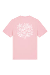 T-Shirt aus 100 % Bio-Baumwolle mit normaler Passform, erhältlich in verschiedenen Farben wie Blue Soul, Cotton Pink, Lavender, Aloe, Weiss und Schwarz. Individuell bedruckbar mit Wunschmotiv. Weiches, angenehm leichtes Material für hohen Tragekomfort. Ideal für einen zeitgemässen, entspannten Look. Rückseite: T-Shirt mit grossem, einfarbigem Blumenprint auf der Rückseite. 
