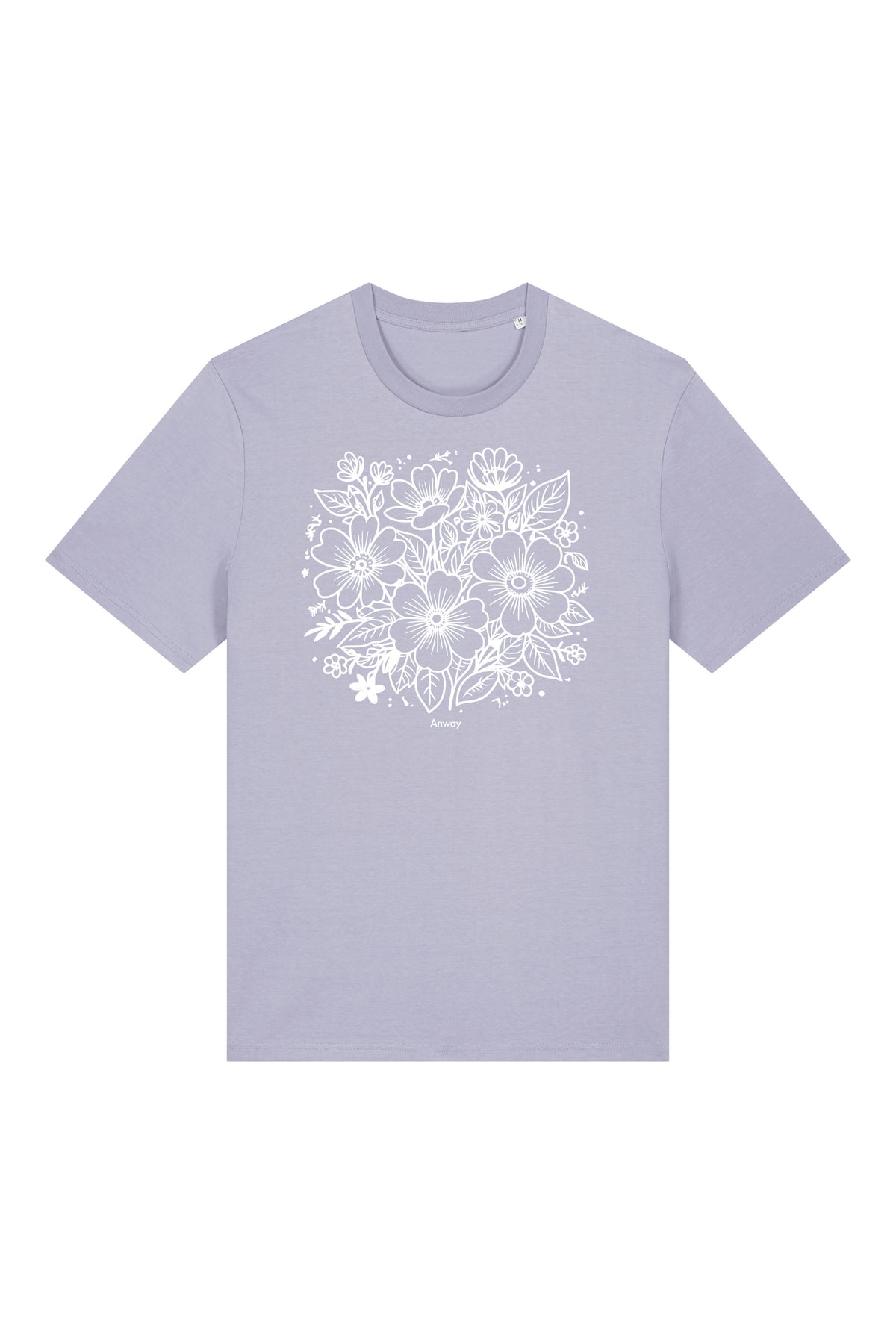 T-Shirt aus 100 % Bio-Baumwolle mit normaler Passform, erhältlich in verschiedenen Farben wie Blue Soul, Cotton Pink, Lavender, Aloe, Weiss und Schwarz. Individuell bedruckbar mit Wunschmotiv. Weiches, angenehm leichtes Material für hohen Tragekomfort. Ideal für einen zeitgemässen, entspannten Look. Vorderseite: T-Shirt mit einfarbigem Blumenprint auf der Vorderseite. 