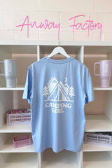 BUILD YOUR OWN T-SHIRT (NORMAL) | CAMPING GIRL | BLUE SOUL