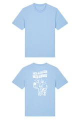 T-Shirt aus 100 % Bio-Baumwolle mit normaler Passform, erhältlich in verschiedenen Farben wie Blue Soul, Cotton Pink, Lavender, Aloe, Weiss und Schwarz. Individuell bedruckbar mit Wunschmotiv. Weiches, angenehm leichtes Material für hohen Tragekomfort. Ideal für einen zeitgemässen, entspannten Look. Handgezeichnetes Hundemotiv und Schriftzug „LIFE IS BETTER WITH ANWAY“ auf der Rückseite.