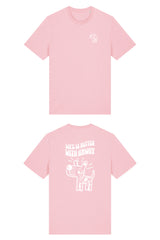 T-Shirt aus 100 % Bio-Baumwolle mit normaler Passform, erhältlich in verschiedenen Farben wie Blue Soul, Cotton Pink, Lavender, Aloe, Weiss und Schwarz. Individuell bedruckbar mit Wunschmotiv. Weiches, angenehm leichtes Material für hohen Tragekomfort. Ideal für einen zeitgemässen, entspannten Look. Vorderseite: Kleiner Hund im Comic-Stil auf der linken Brust. Rückseite: Handgezeichnetes Hundemotiv und Schriftzug „LIFE IS BETTER WITH ANWAY“