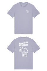 T-Shirt aus 100 % Bio-Baumwolle mit normaler Passform, erhältlich in verschiedenen Farben wie Blue Soul, Cotton Pink, Lavender, Aloe, Weiss und Schwarz. Individuell bedruckbar mit Wunschmotiv. Weiches, angenehm leichtes Material für hohen Tragekomfort. Ideal für einen zeitgemässen, entspannten Look. Vorderseite: Kleiner Hund im Comic-Stil auf der linken Brust. Rückseite: Handgezeichnetes Hundemotiv und Schriftzug „LIFE IS BETTER WITH ANWAY“