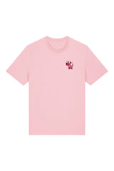 T-Shirt aus 100 % Bio-Baumwolle mit normaler Passform, erhältlich in verschiedenen Farben wie Blue Soul, Cotton Pink, Lavender, Aloe, Weiss und Schwarz. Individuell bedruckbar mit Wunschmotiv. Weiches, angenehm leichtes Material für hohen Tragekomfort. Ideal für einen zeitgemässen, entspannten Look. Vorderseite: Kleiner Hund im Comic-Stil auf der linken Brust. Rückseite: Handgezeichnetes Hundemotiv und Schriftzug „LIFE IS BETTER WITH ANWAY“