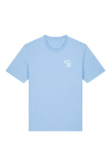 T-Shirt aus 100 % Bio-Baumwolle mit normaler Passform, erhältlich in verschiedenen Farben wie Blue Soul, Cotton Pink, Lavender, Aloe, Weiss und Schwarz. Individuell bedruckbar mit Wunschmotiv. Weiches, angenehm leichtes Material für hohen Tragekomfort. Ideal für einen zeitgemässen, entspannten Look. Vorderseite: Kleiner Hund im Comic-Stil auf der linken Brust. Rückseite: Handgezeichnetes Hundemotiv und Schriftzug „LIFE IS BETTER WITH ANWAY“