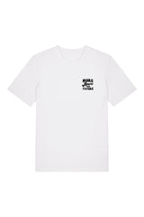 Unisex T-Shirt aus 100% Bio-Baumwolle White weiss mit schwarzem Print Aufdruck More Amore Per Favore