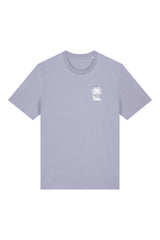T-Shirt aus 100 % Bio-Baumwolle mit normaler Passform, erhältlich in verschiedenen Farben wie Blue Soul, Cotton Pink, Lavender, Aloe, Weiss und Schwarz. Individuell bedruckbar mit Wunschmotiv. Weiches, angenehm leichtes Material für hohen Tragekomfort. Ideal für einen zeitgemässen, entspannten Look. T-Shirt mit kleinem Motiv einer Palme und eines Liegestuhls auf der linken Brust und einem detaillierten Strandmotiv mit Palmen, Kokosnüssen und Sonnenuntergang auf der Rückseite. 