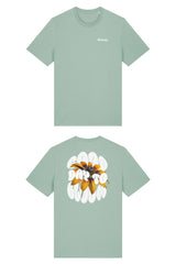 T-Shirt aus 100 % Bio-Baumwolle mit normaler Passform, erhältlich in verschiedenen Farben wie Blue Soul, Cotton Pink, Lavender, Aloe, Weiss und Schwarz. Individuell bedruckbar mit Wunschmotiv. Weiches, angenehm leichtes Material für hohen Tragekomfort. Ideal für einen zeitgemässen, entspannten Look. Vorderseite: Kleiner „Anway“-Schriftzug auf der linken Brust. Rückseite: Grosses Design mit Sonnenblume und Text „GOOD DAY TO BLOOM“.