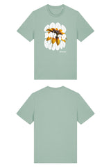 T-Shirt aus 100 % Bio-Baumwolle mit normaler Passform, erhältlich in verschiedenen Farben wie Blue Soul, Cotton Pink, Lavender, Aloe, Weiss und Schwarz. Individuell bedruckbar mit Wunschmotiv. Weiches, angenehm leichtes Material für hohen Tragekomfort. Ideal für einen zeitgemässen, entspannten Look. Design mit Sonnenblume und Text „GOOD DAY TO BLOOM“ auf der Vorderseite.