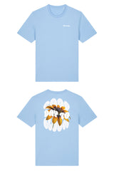 T-Shirt aus 100 % Bio-Baumwolle mit normaler Passform, erhältlich in verschiedenen Farben wie Blue Soul, Cotton Pink, Lavender, Aloe, Weiss und Schwarz. Individuell bedruckbar mit Wunschmotiv. Weiches, angenehm leichtes Material für hohen Tragekomfort. Ideal für einen zeitgemässen, entspannten Look. Vorderseite: Kleiner „Anway“-Schriftzug auf der linken Brust. Rückseite: Grosses Design mit Sonnenblume und Text „GOOD DAY TO BLOOM“.