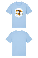 T-Shirt aus 100 % Bio-Baumwolle mit normaler Passform, erhältlich in verschiedenen Farben wie Blue Soul, Cotton Pink, Lavender, Aloe, Weiss und Schwarz. Individuell bedruckbar mit Wunschmotiv. Weiches, angenehm leichtes Material für hohen Tragekomfort. Ideal für einen zeitgemässen, entspannten Look. Design mit Sonnenblume und Text „GOOD DAY TO BLOOM“ auf der Vorderseite.