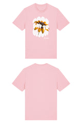 T-Shirt aus 100 % Bio-Baumwolle mit normaler Passform, erhältlich in verschiedenen Farben wie Blue Soul, Cotton Pink, Lavender, Aloe, Weiss und Schwarz. Individuell bedruckbar mit Wunschmotiv. Weiches, angenehm leichtes Material für hohen Tragekomfort. Ideal für einen zeitgemässen, entspannten Look. Design mit Sonnenblume und Text „GOOD DAY TO BLOOM“ auf der Vorderseite.