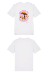 T-Shirt aus 100 % Bio-Baumwolle mit normaler Passform, erhältlich in verschiedenen Farben wie Blue Soul, Cotton Pink, Lavender, Aloe, Weiss und Schwarz. Individuell bedruckbar mit Wunschmotiv. Weiches, angenehm leichtes Material für hohen Tragekomfort. Ideal für einen zeitgemässen, entspannten Look. Design mit Sonnenblume und Text „GOOD DAY TO BLOOM“ auf der Vorderseite.