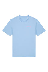 T-Shirt aus 100 % Bio-Baumwolle mit normaler Passform, erhältlich in verschiedenen Farben wie Blue Soul, Cotton Pink, Lavender, Aloe, Weiss und Schwarz. Individuell bedruckbar mit Wunschmotiv. Weiches, angenehm leichtes Material für hohen Tragekomfort. Ideal für einen zeitgemässen, entspannten Look. Vorderseite: Kleiner „Anway“-Schriftzug auf der linken Brust. Rückseite: Grosses Design mit Sonnenblume und Text „GOOD DAY TO BLOOM“.