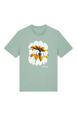 T-Shirt aus 100 % Bio-Baumwolle mit normaler Passform, erhältlich in verschiedenen Farben wie Blue Soul, Cotton Pink, Lavender, Aloe, Weiss und Schwarz. Individuell bedruckbar mit Wunschmotiv. Weiches, angenehm leichtes Material für hohen Tragekomfort. Ideal für einen zeitgemässen, entspannten Look. Design mit Sonnenblume und Text „GOOD DAY TO BLOOM“ auf der Vorderseite.