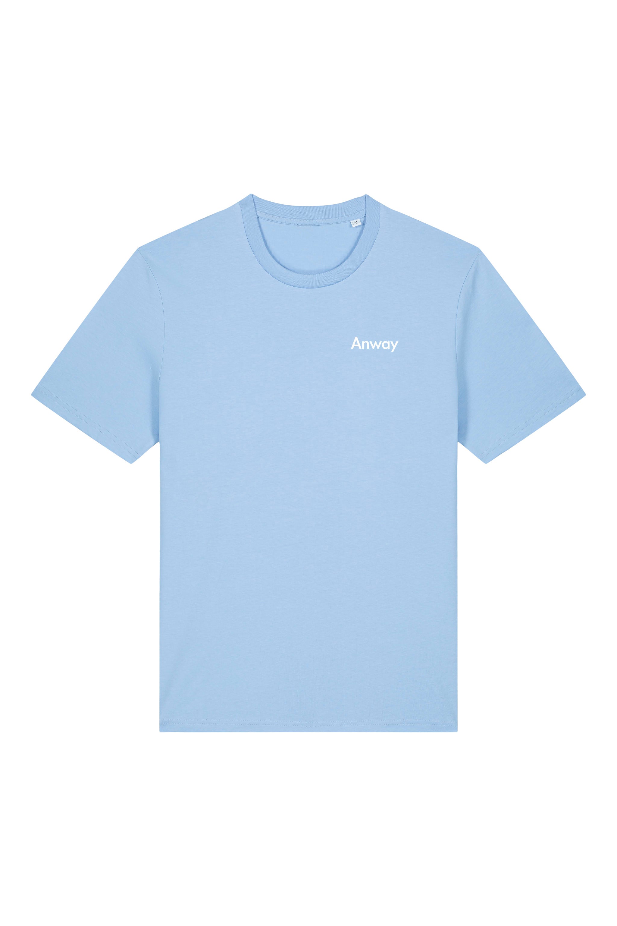 T-Shirt aus 100 % Bio-Baumwolle mit normaler Passform, erhältlich in verschiedenen Farben wie Blue Soul, Cotton Pink, Lavender, Aloe, Weiss und Schwarz. Individuell bedruckbar mit Wunschmotiv. Weiches, angenehm leichtes Material für hohen Tragekomfort. Ideal für einen zeitgemässen, entspannten Look. Vorderseite: Kleiner „Anway“-Schriftzug auf der linken Brust. Rückseite: Grosses Design mit Sonnenblume und Text „GOOD DAY TO BLOOM“.