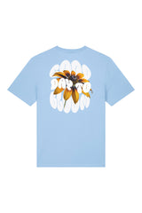 T-Shirt aus 100 % Bio-Baumwolle mit normaler Passform, erhältlich in verschiedenen Farben wie Blue Soul, Cotton Pink, Lavender, Aloe, Weiss und Schwarz. Individuell bedruckbar mit Wunschmotiv. Weiches, angenehm leichtes Material für hohen Tragekomfort. Ideal für einen zeitgemässen, entspannten Look. Vorderseite: Kleiner „Anway“-Schriftzug auf der linken Brust. Rückseite: Grosses Design mit Sonnenblume und Text „GOOD DAY TO BLOOM“.