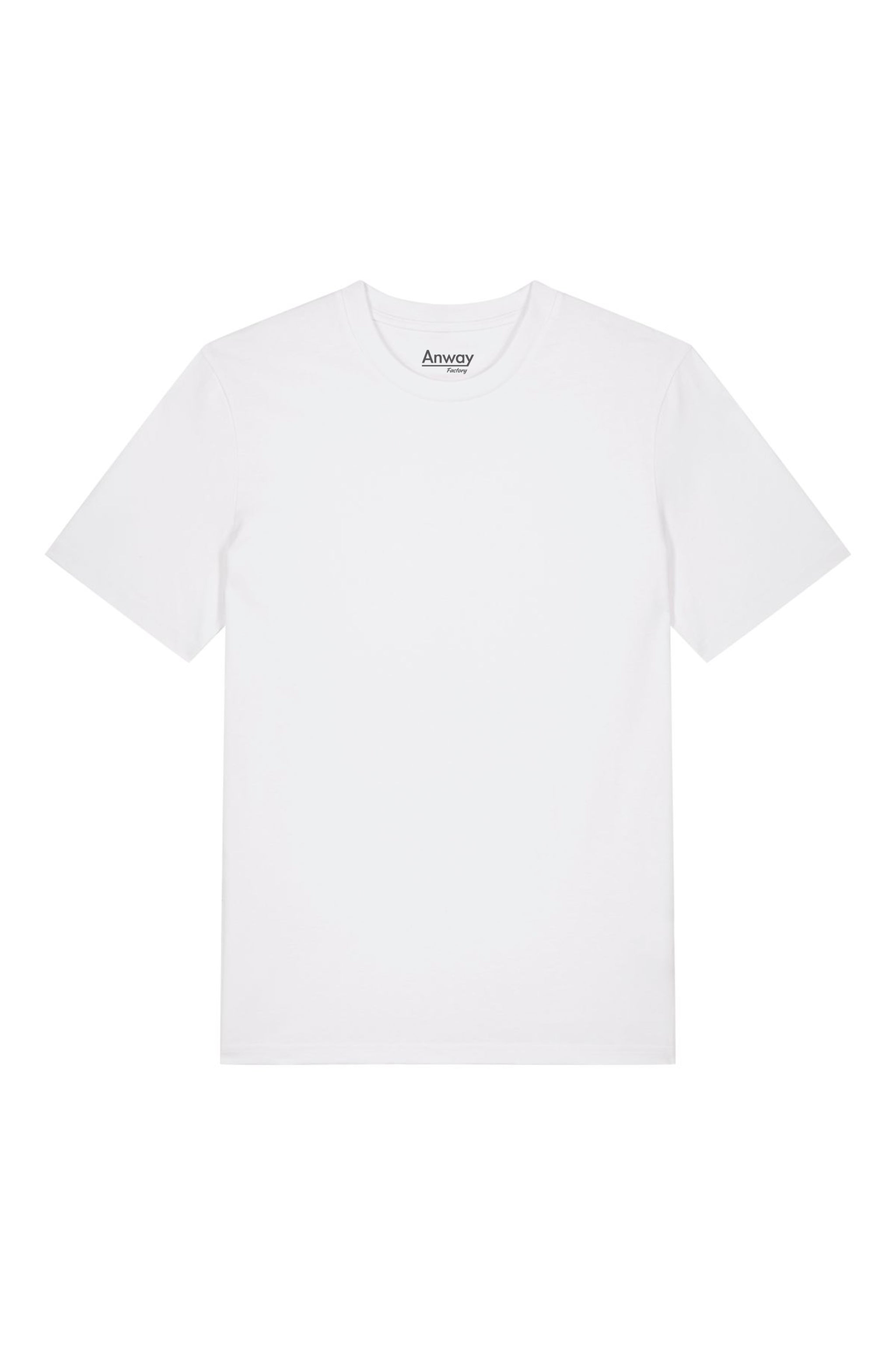 T-Shirt aus Bio-Baumwolle mit normaler Passform – in Weiss (White), Schwarz (Black), Aloegrün (Aloe), Rosa (Cotton Pink), Hellblau (Blue Soul) oder Lavendel (Lavender) erhältlich.