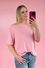 OVERSIZED SHIRT ELENA | ROSA-CREME