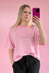 OVERSIZED SHIRT ELENA | ROSA-CREME