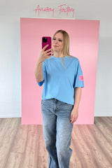 OVERSIZED SHIRT JUNA | HELLBLAU
