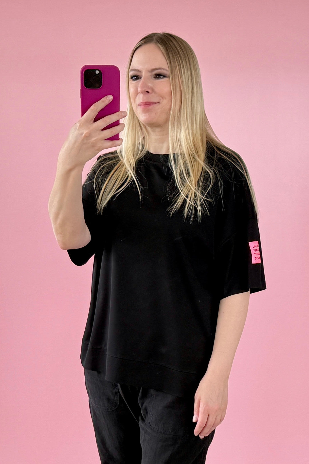 OVERSIZED SHIRT JUNA | SCHWARZ