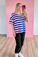 OVERSIZED SHIRT ZOE | BLAU-ROSA