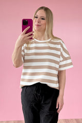 OVERSIZED SHIRT ZOE | BEIGE-WEISS
