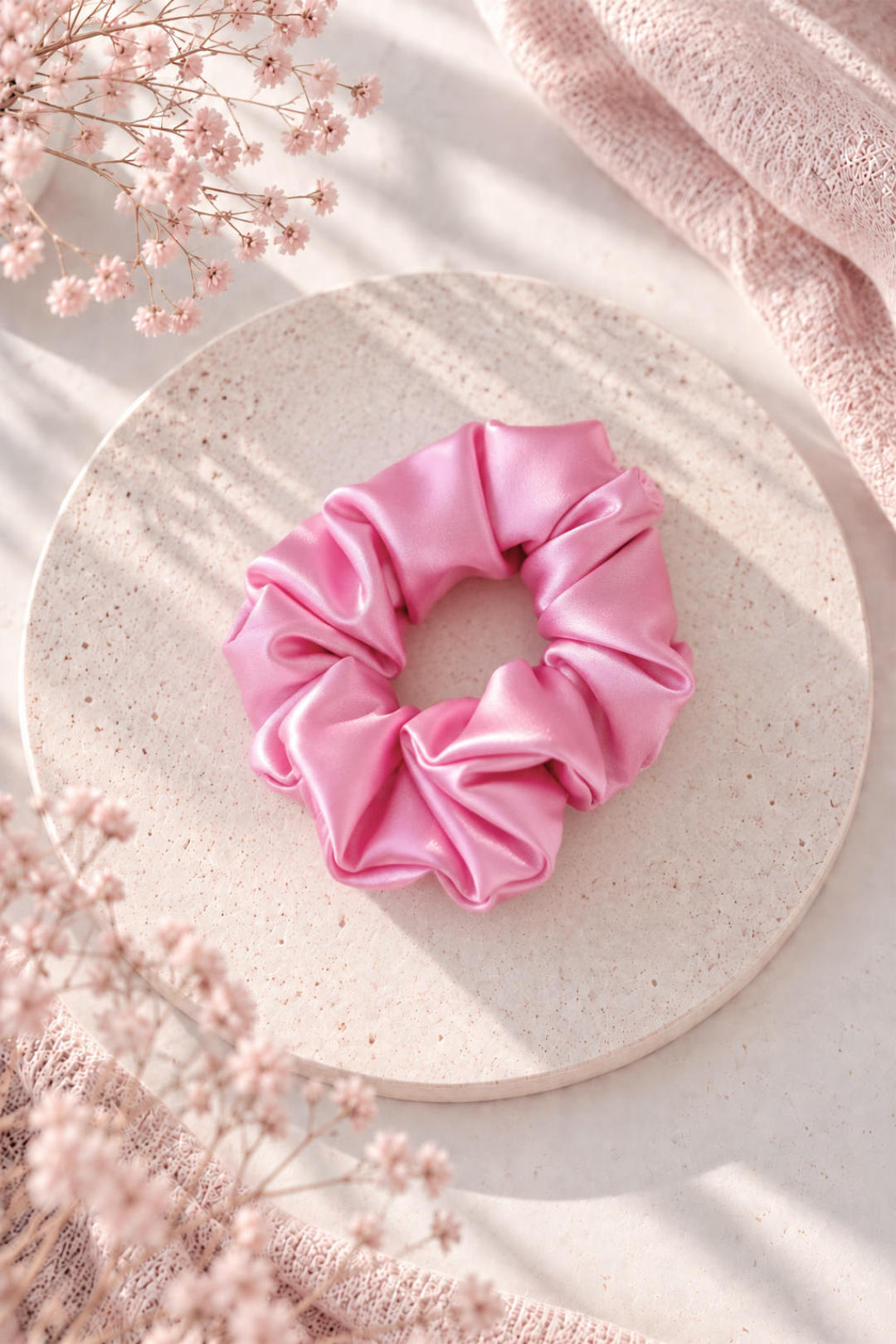 MIDI SILK SCRUNCHIE | CARMINE